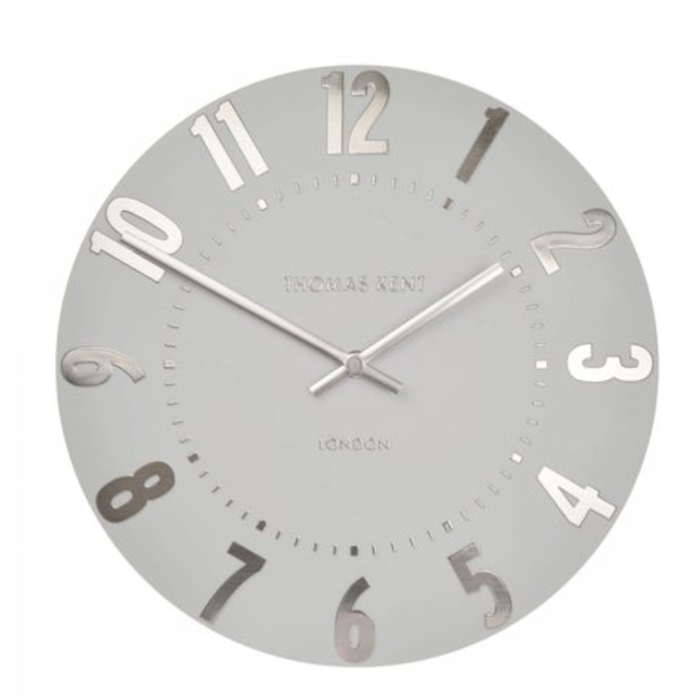 20" Mulberry Silver Cloud Large Wall Clock