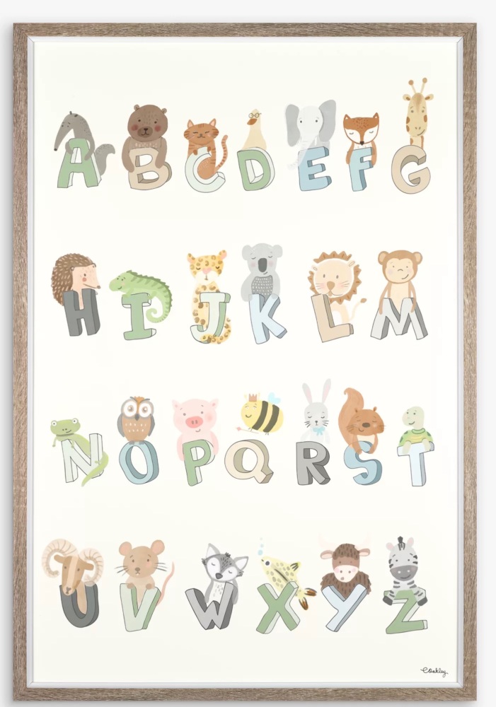 Alphabet Animals Framed Picture