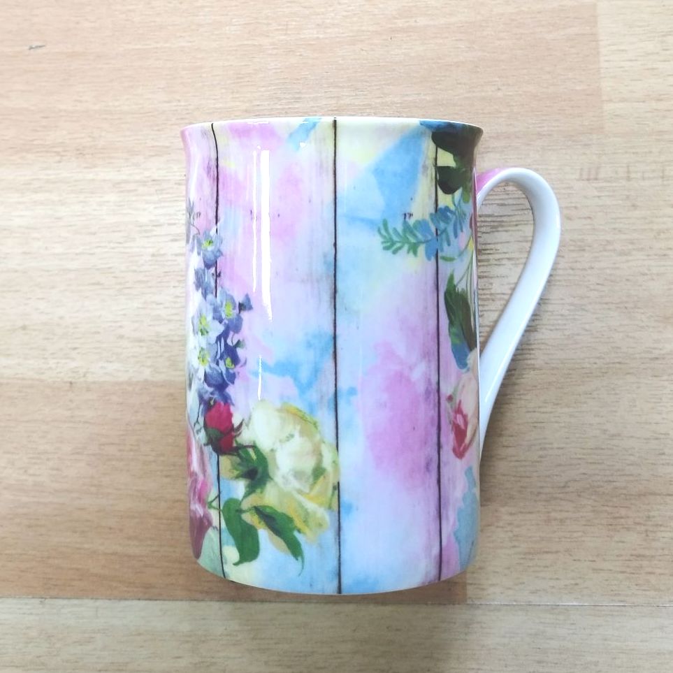 Emilia- Multi-coloured Floral Fine Bone China Cup