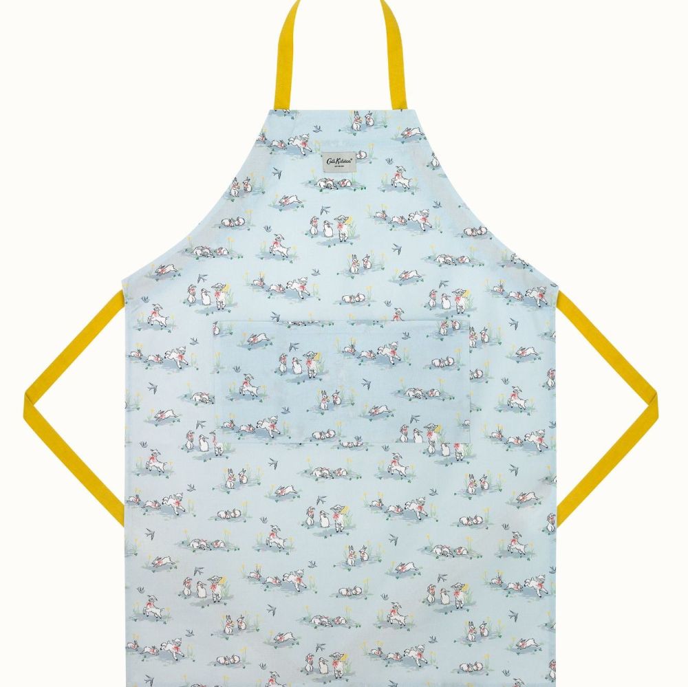 Spring Bunnies And Lambs Cotton Easy Adjust Apron