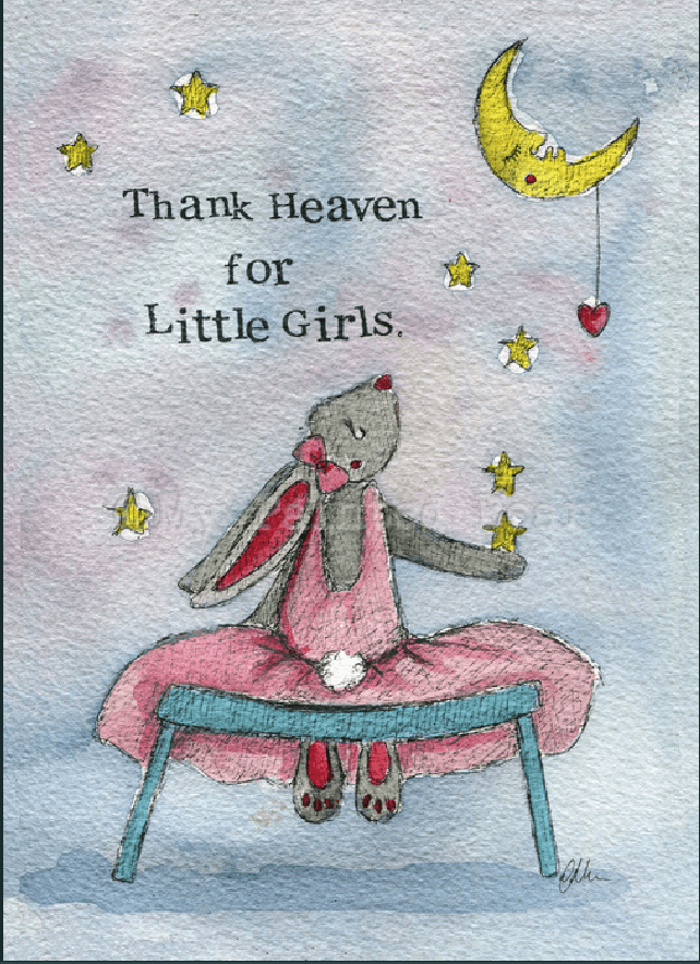 Thank Heaven for Little Girls- Framed Print (grey)
