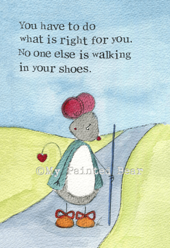 In your shoes- Framed Print (grey)