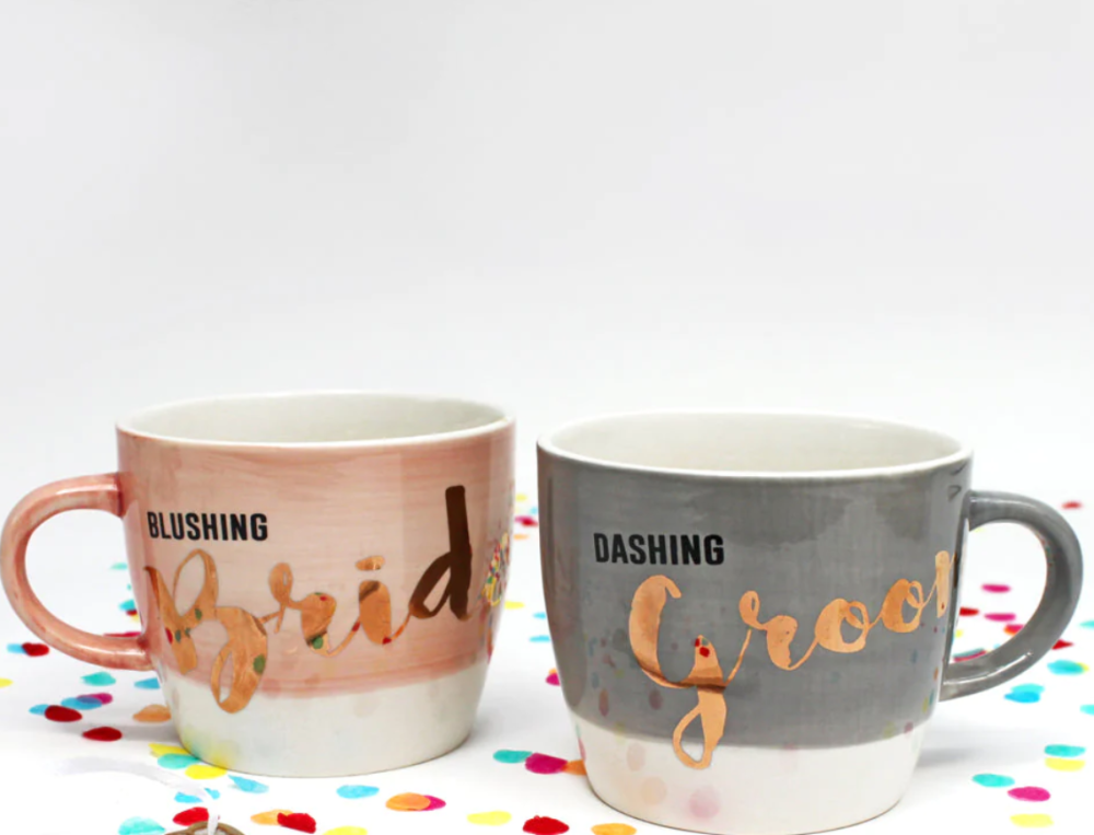 Bride and Groom Mug Set