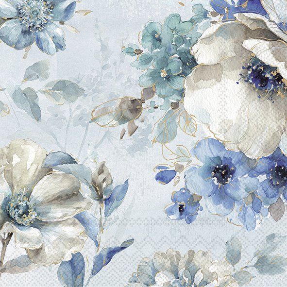 Malea Blue Floral Napkins