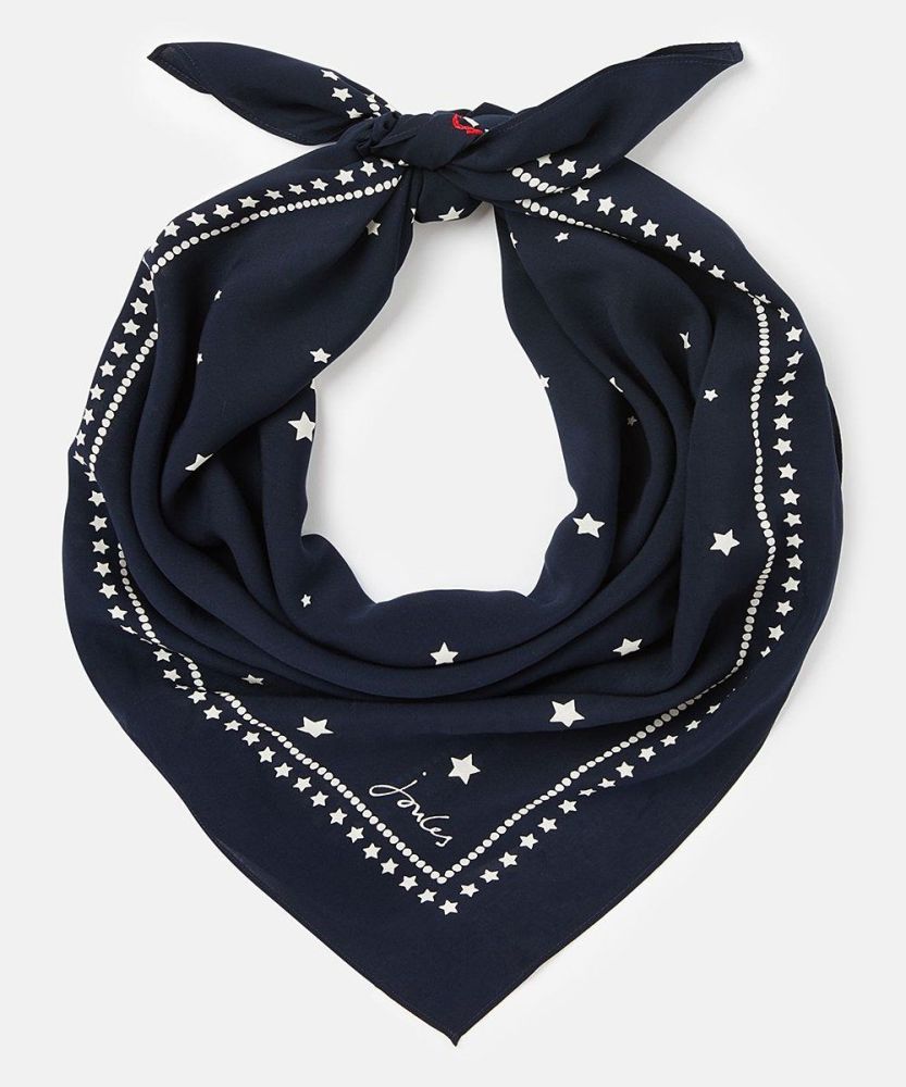 Navy with White Stars Tiewell Scarf- Joules