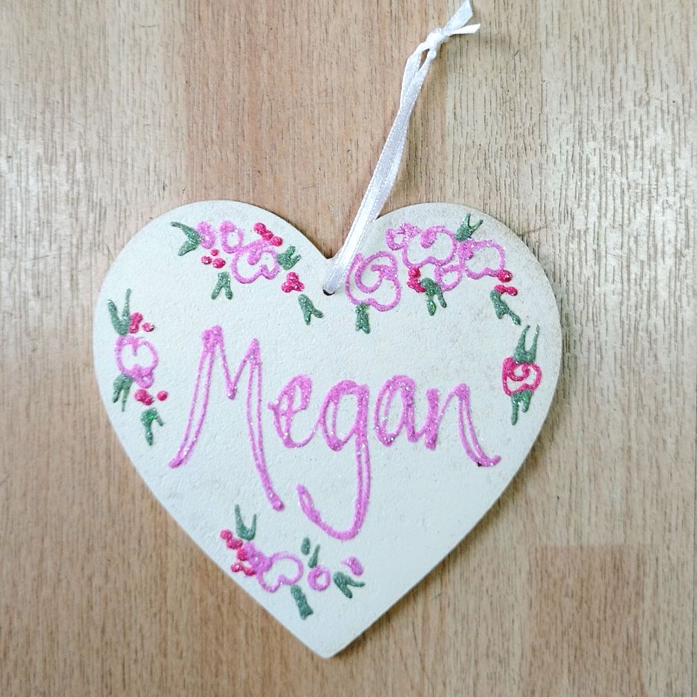 Megan- Personalised Wooden Heart