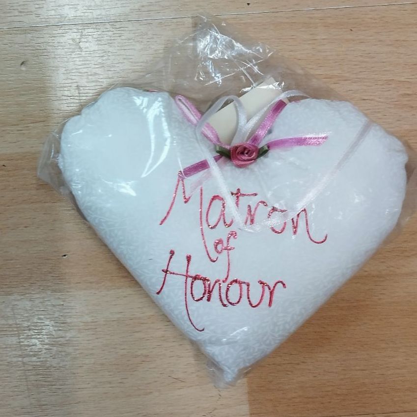 Matron of Honour Heart Cushion