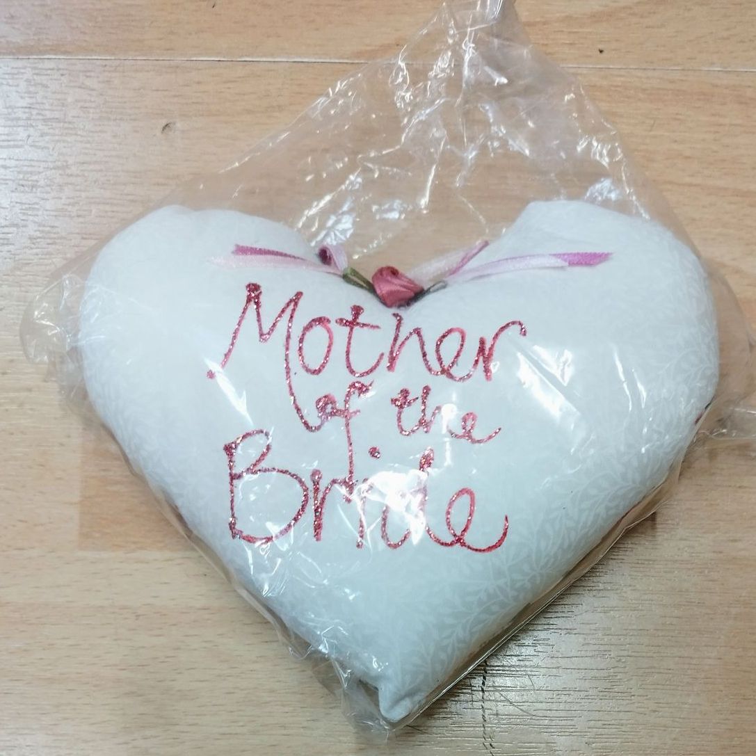 Mother of the Bride Heart Cushion