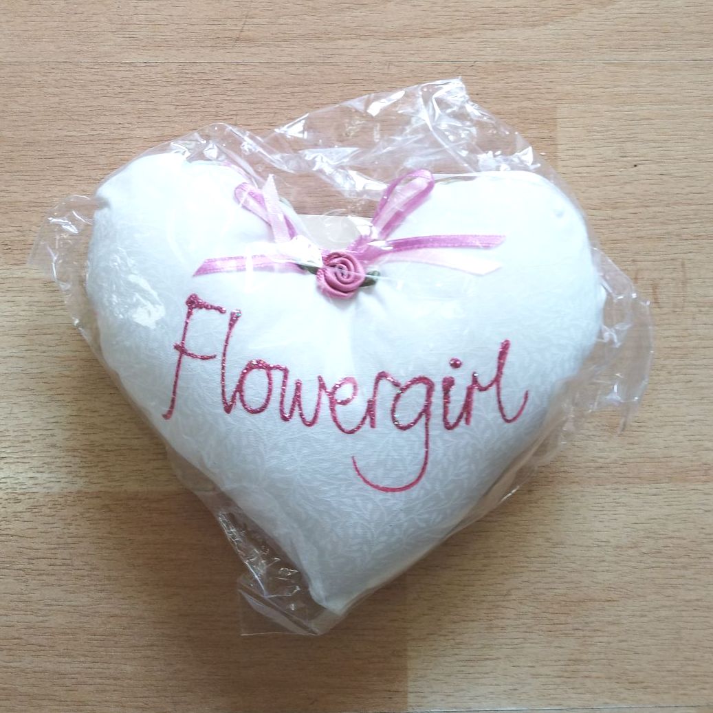 Flowergirl Heart Cushion