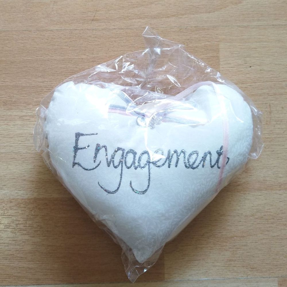 Engagement Heart Cushion
