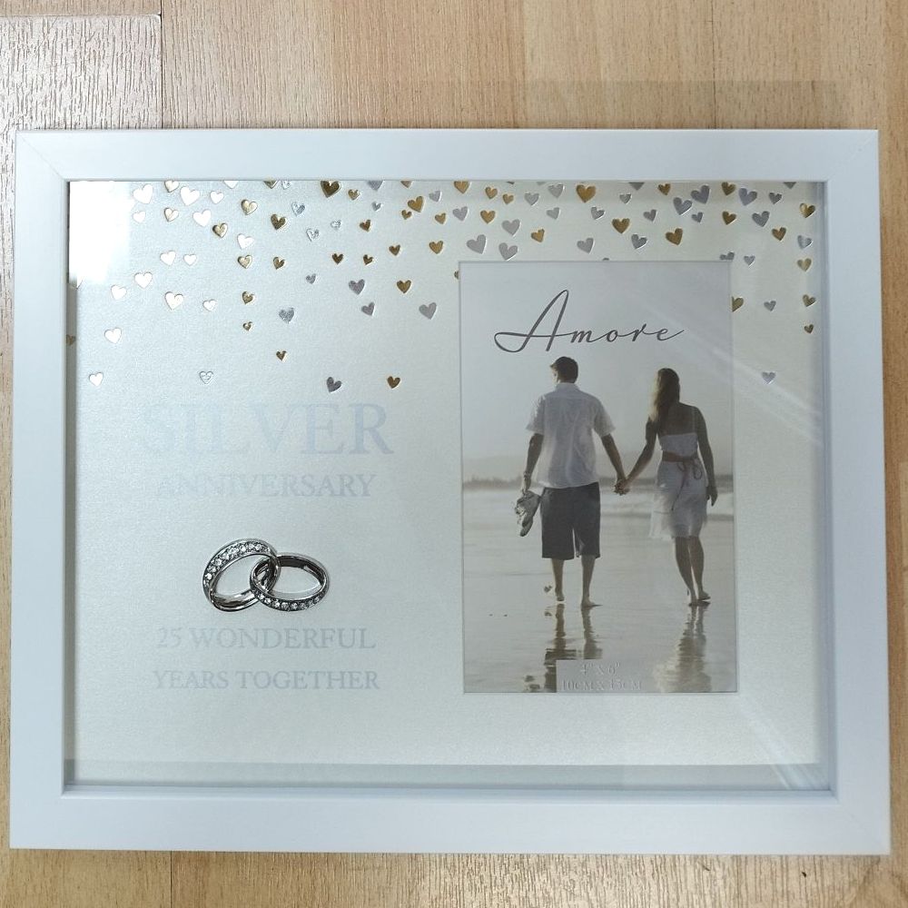 25th Silver Anniversary Photo Frame- 6" x 4"