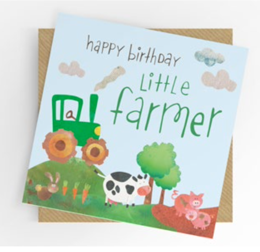 Birthday Card- Little Farmer - (Green Tractor)