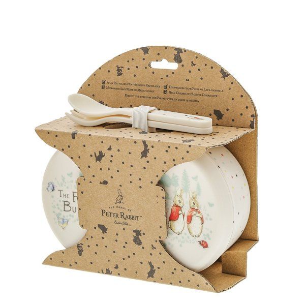 Flopsy Bamboo Snack Box with Cutlery Set