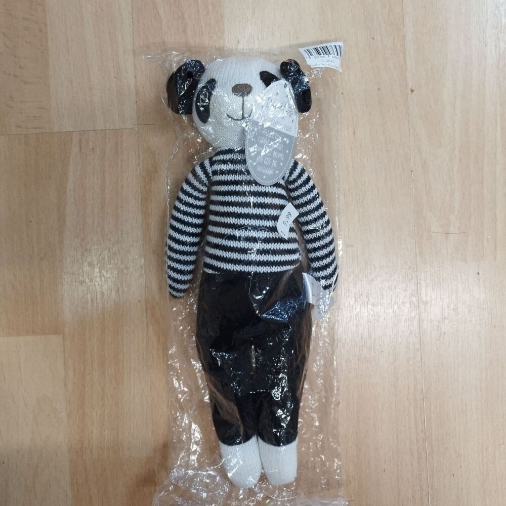 Teddy- Black and White Striped