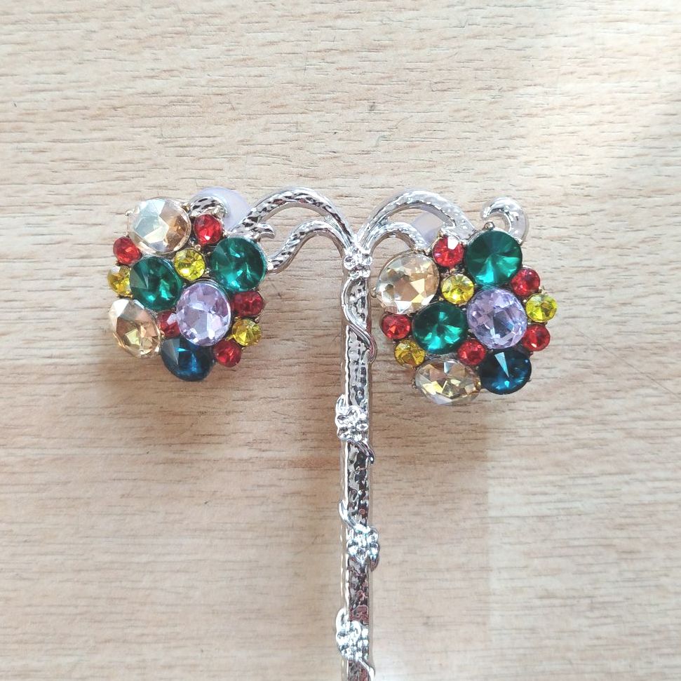 Multicoloured Jewelled Stud Earrings