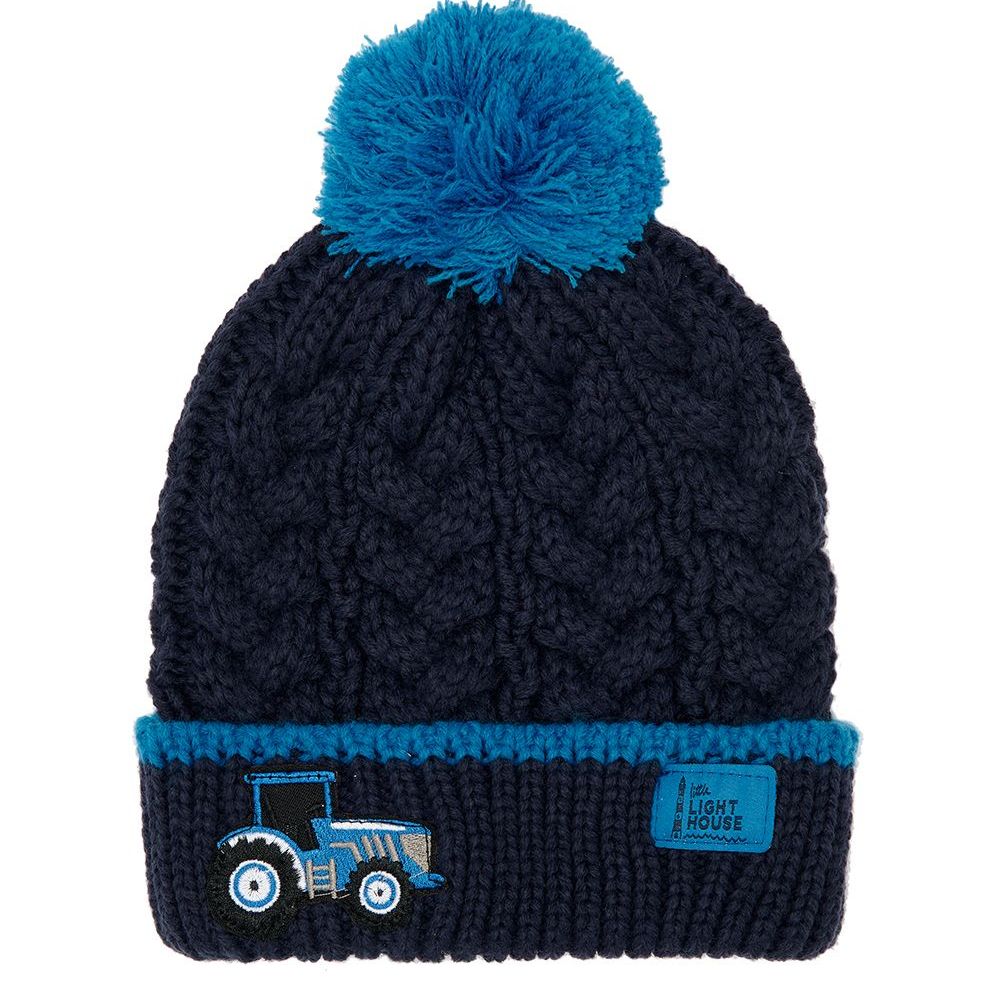 Bobbie Hat- Blue Tractor- Age 2-4, 5-10