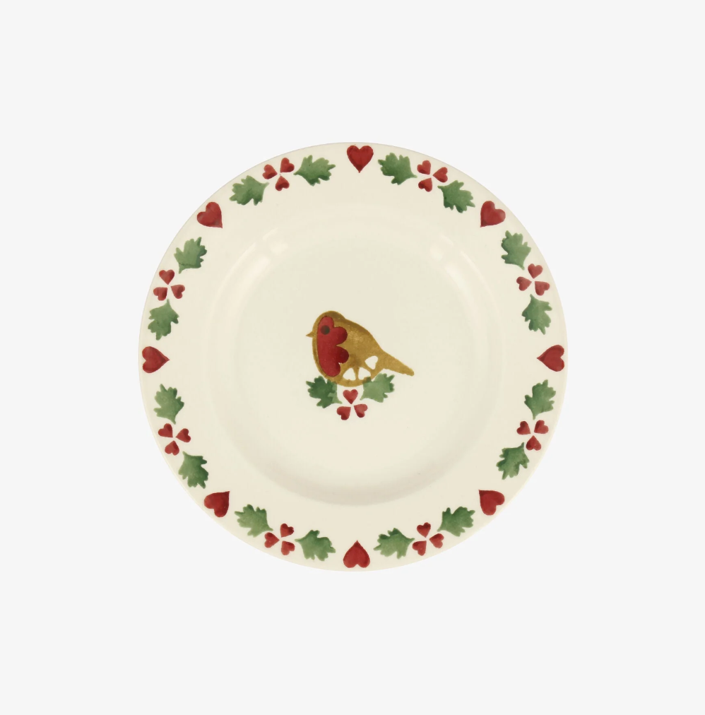 Christmas Joy Robin 6 1/2 Inch Plate