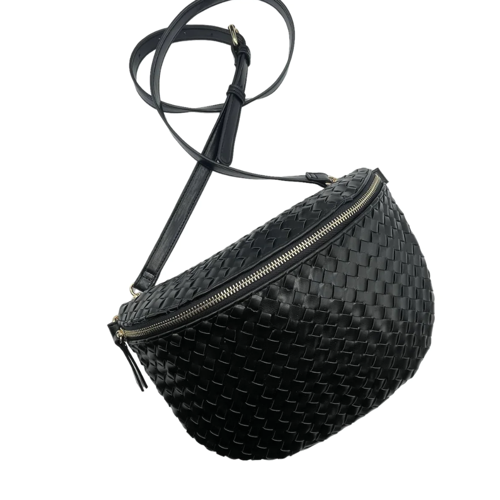 Madison cross body, sling bag, recycled vegan leather- Black