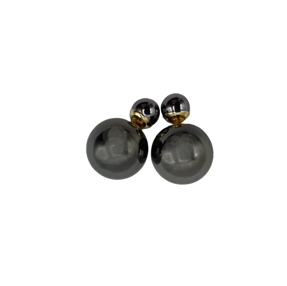 Chrome orb earrings