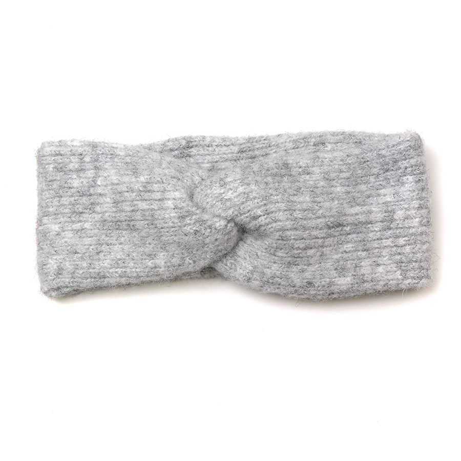 Soft Grey Ribbed Knitted Cosy Headband