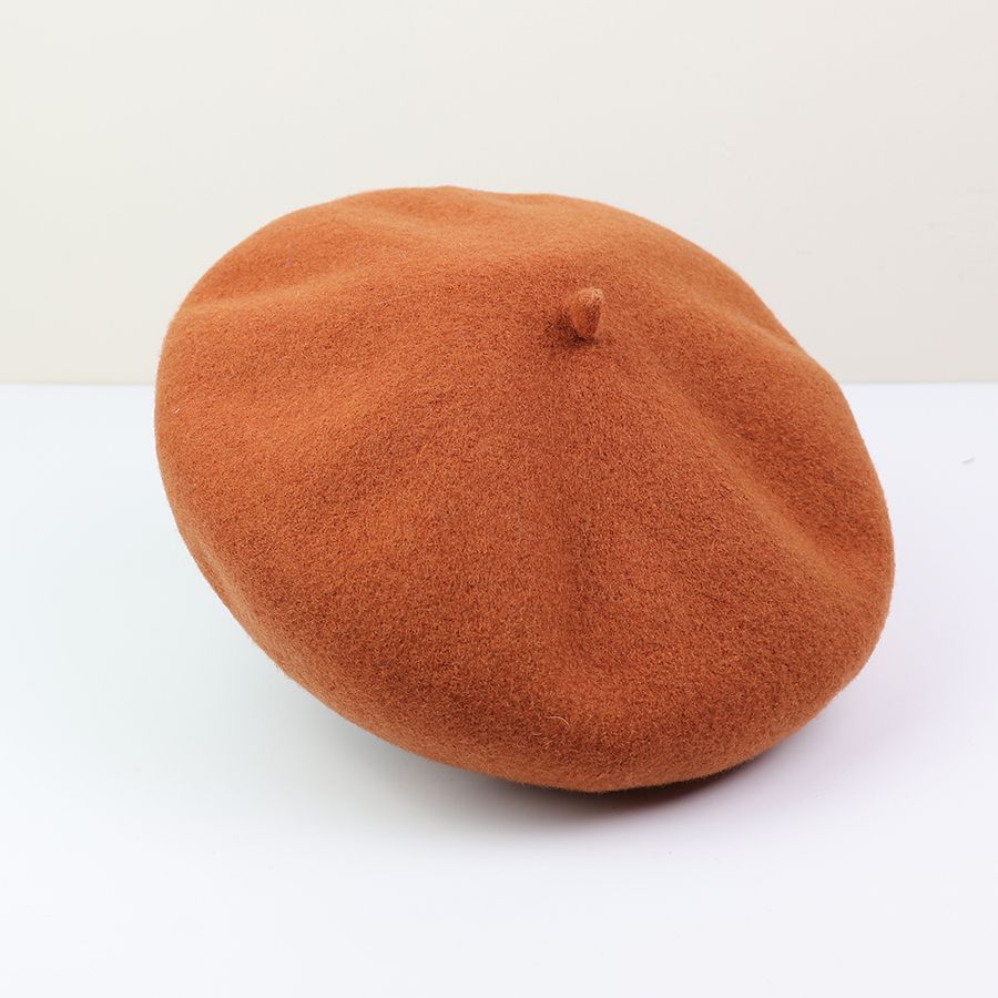 Wool beret- Tangerine
