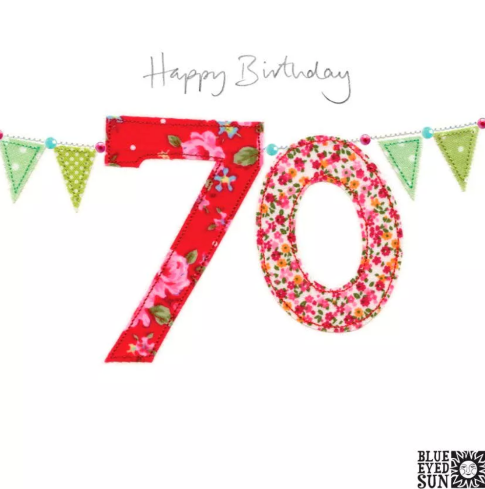 70th Birthday Card