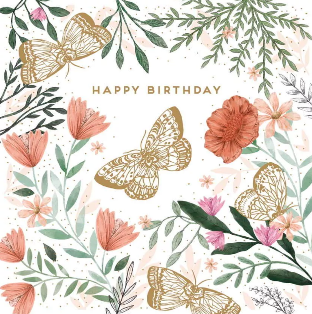 Birthday Card- Butterflies