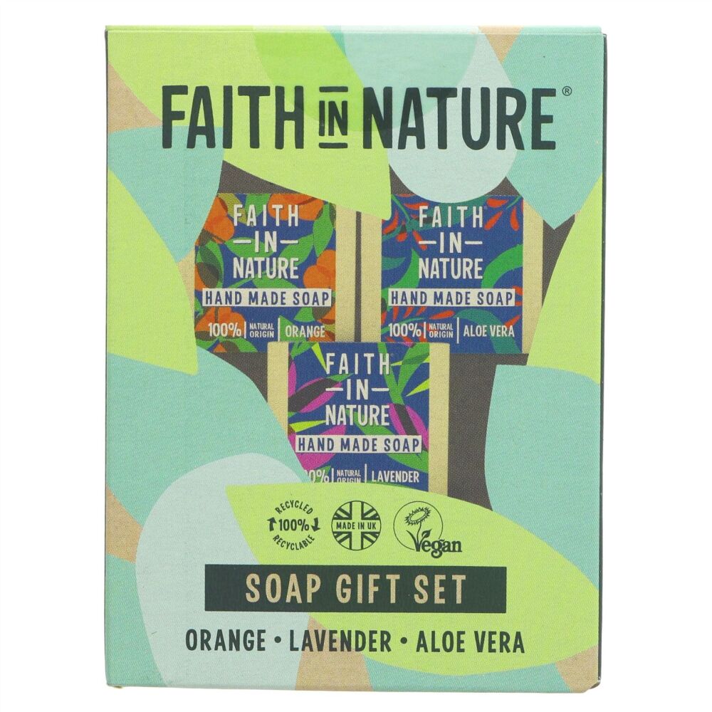 Soap Gift Set - Orange, Lavender & Aloe Vera 3 x 100g