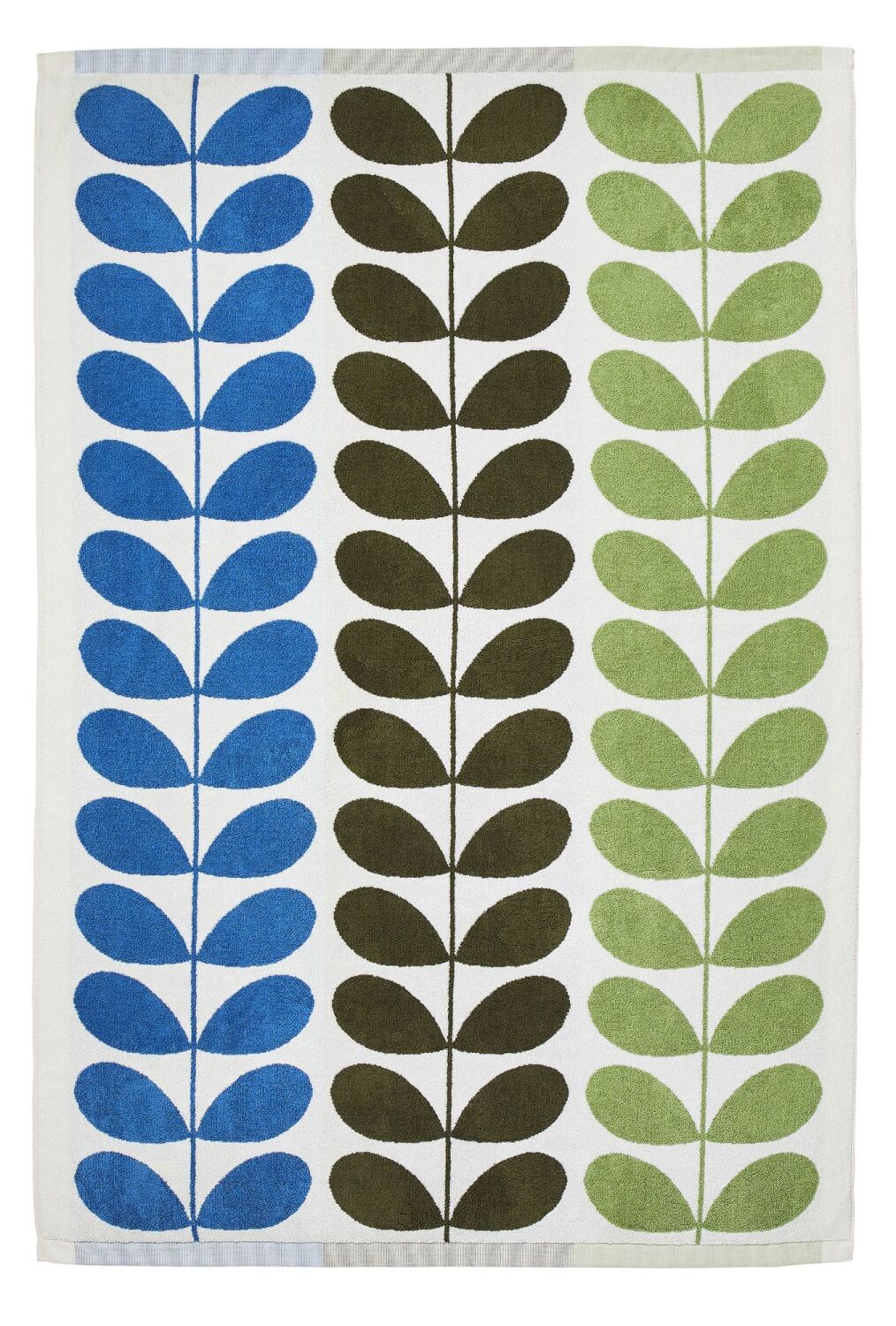 Trio Stem Riviera Bath Sheet (Orla Kiely) - Blue and Green