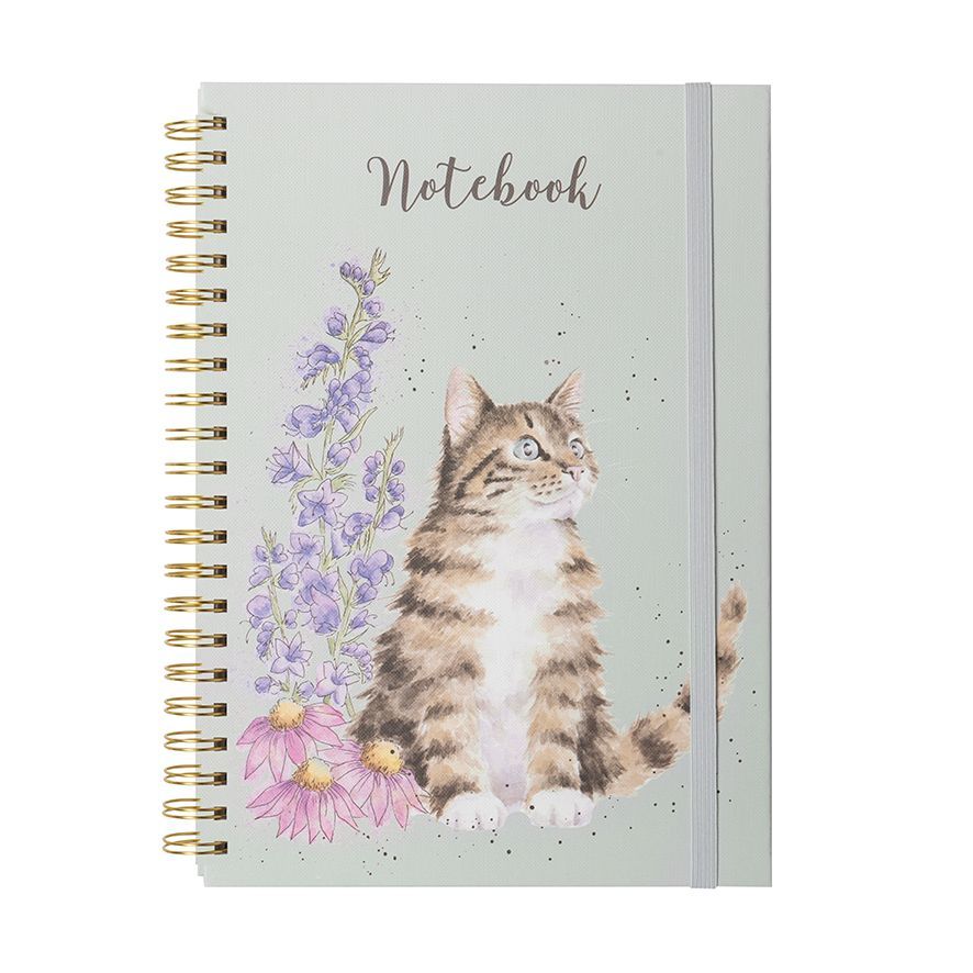 Whiskers and Wild Flowers- A4 Notebook