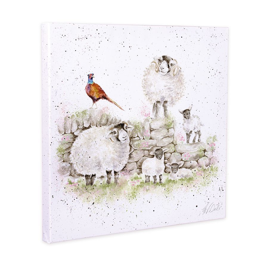 Green Pastures- 50cm Sheep Canvas