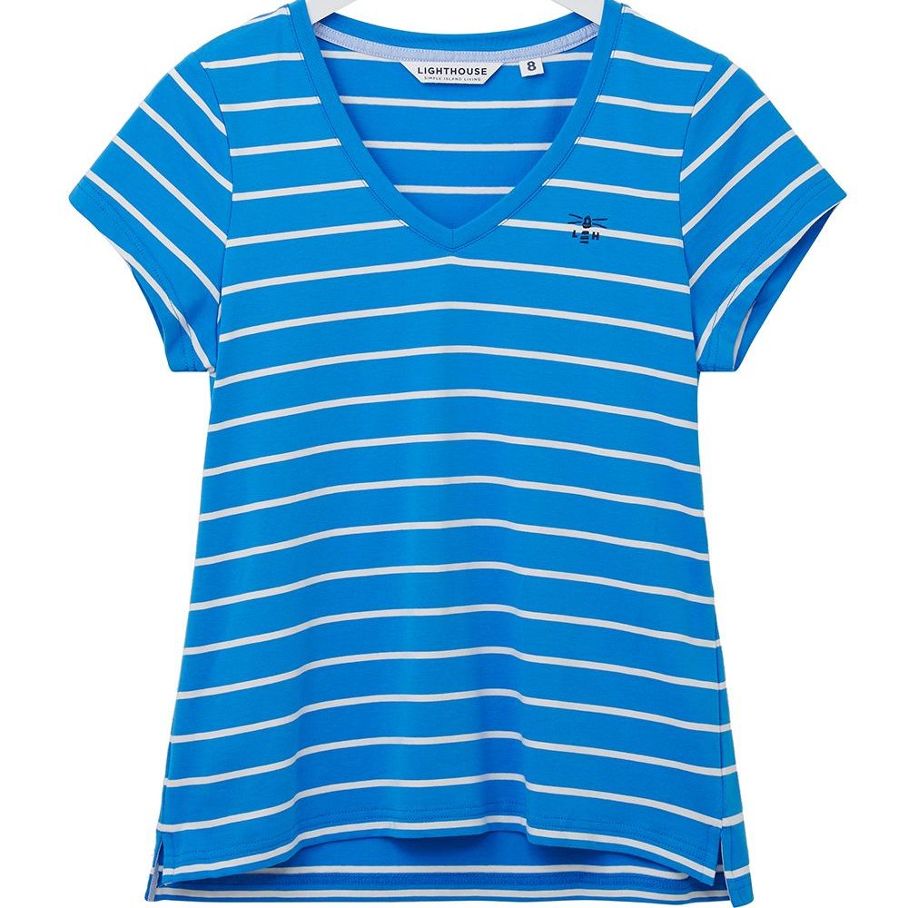 Ariana Tee - Azure Blue Stripe- Size 8, 10, 12, 14, 16, 18