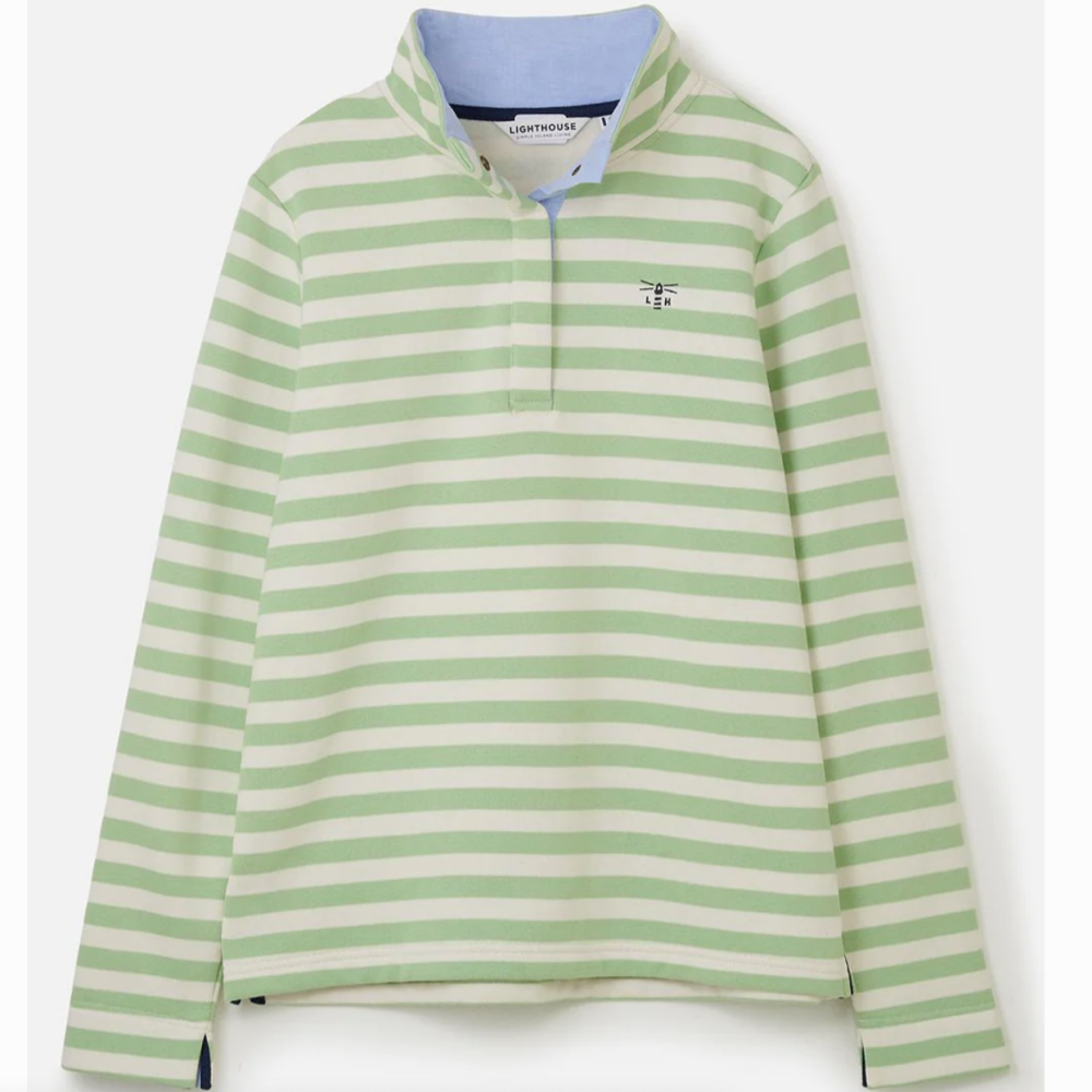 Haven Jersey - Soft Green Stripe - Size 8, 10, 12, 14, 16