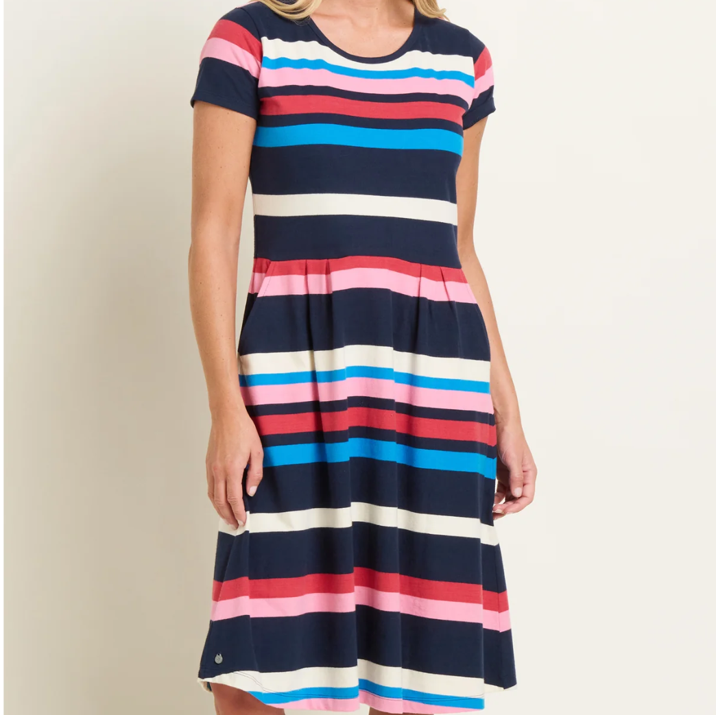 Toni Stripe Dress - Size 12, 14, 18, 20