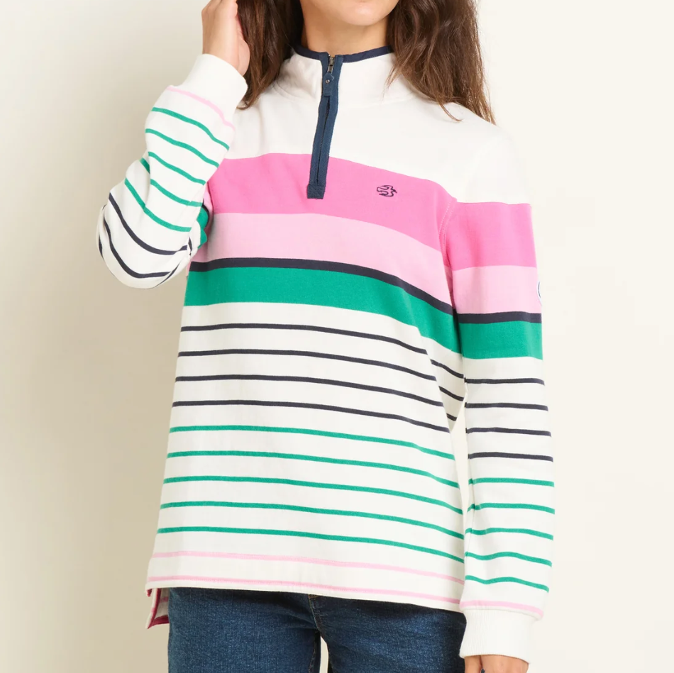 Multi-coloured Quarter Zip Sweatshirt - Size 8, 10, 14