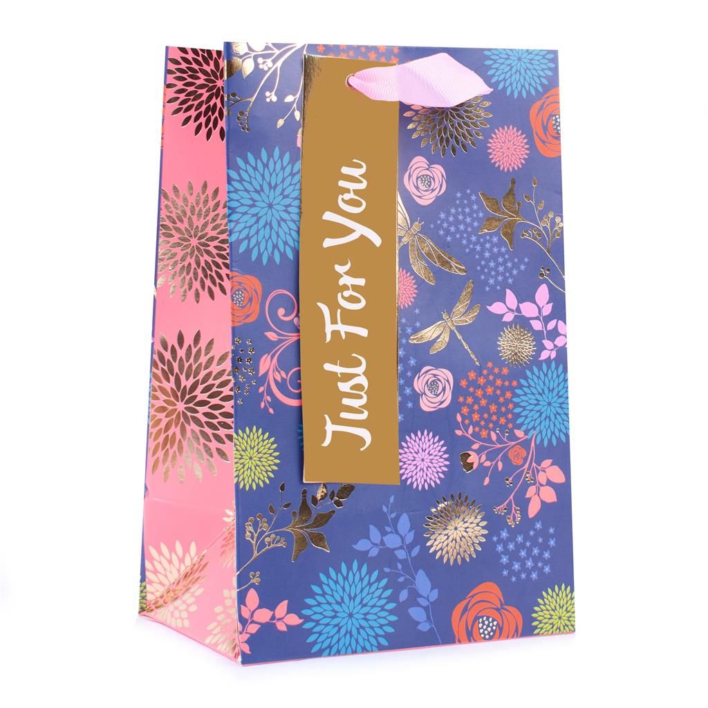 Just for you Gift Bag- Navy Floral (perfume size)