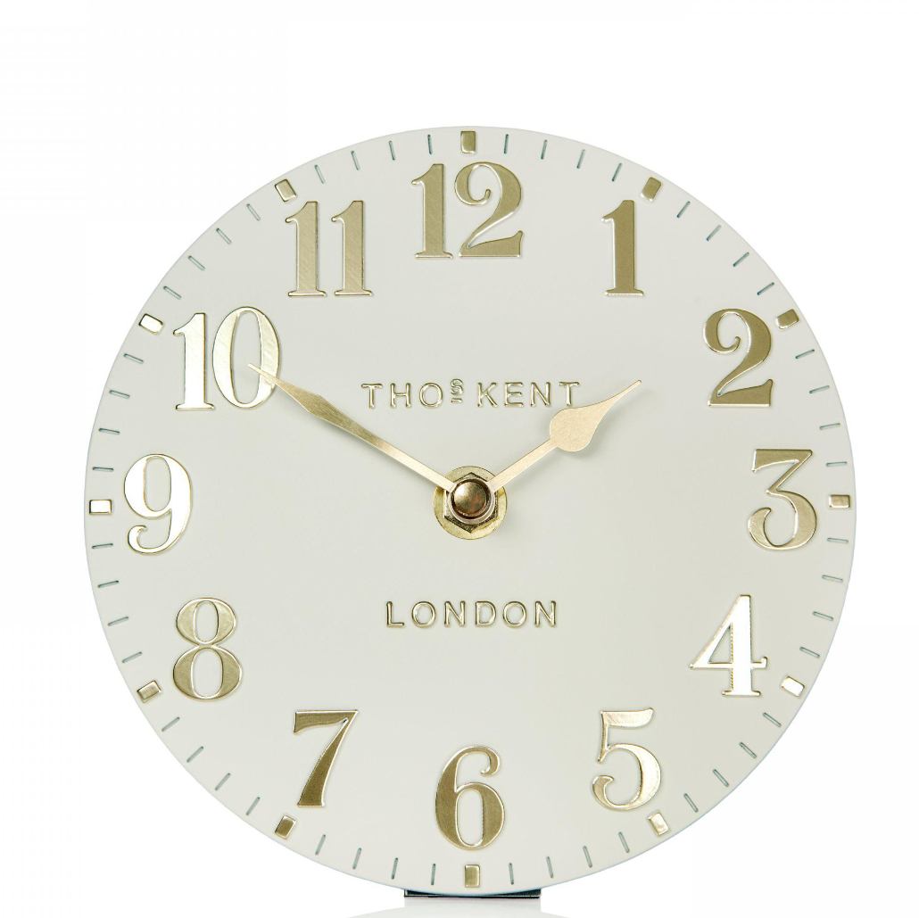 6" Arabic Oatmeal Mantel Clock
