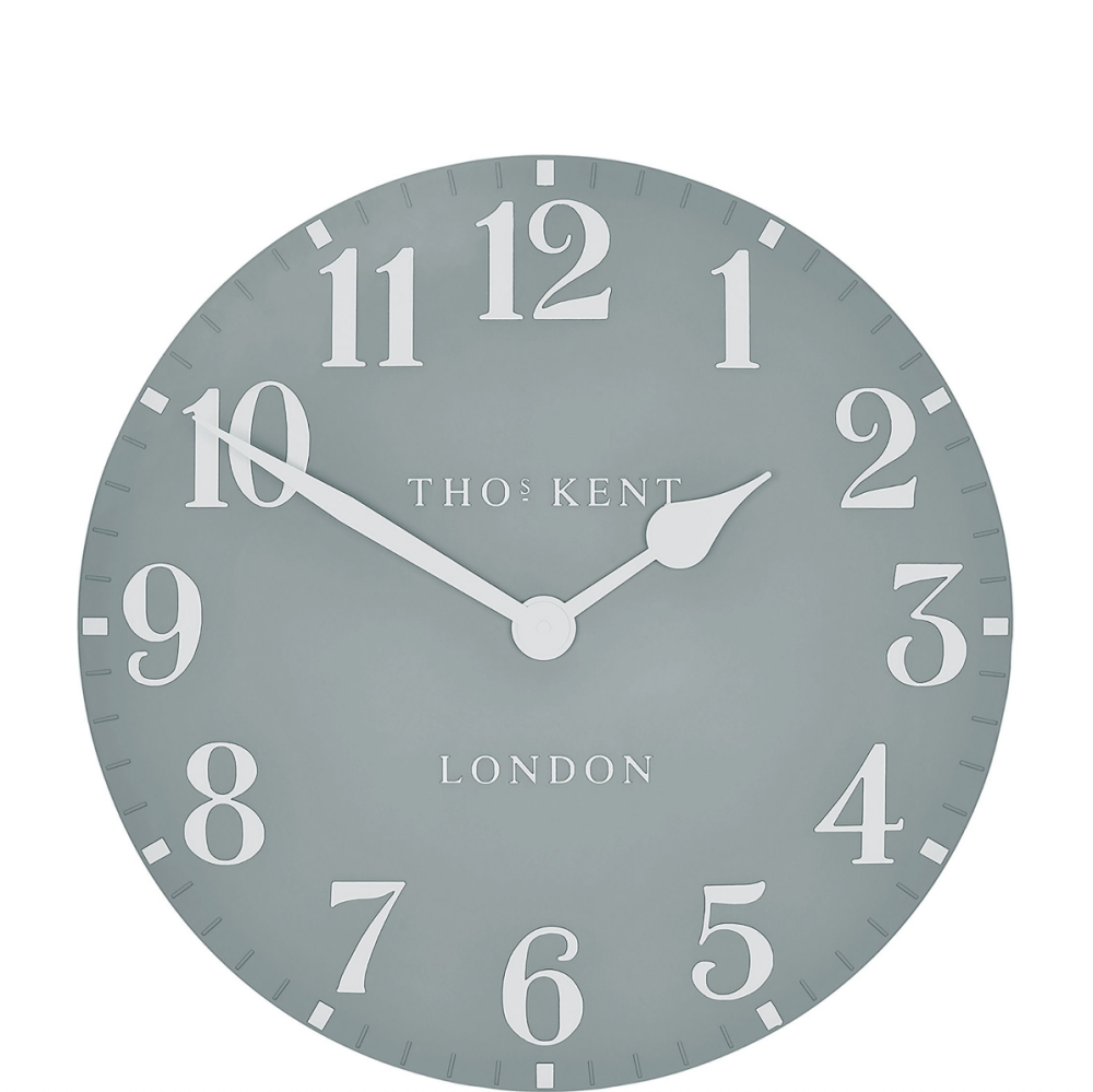 12" Arabic Flax Blue Wall Clock