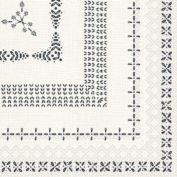 Holly Ornament Cream Napkins