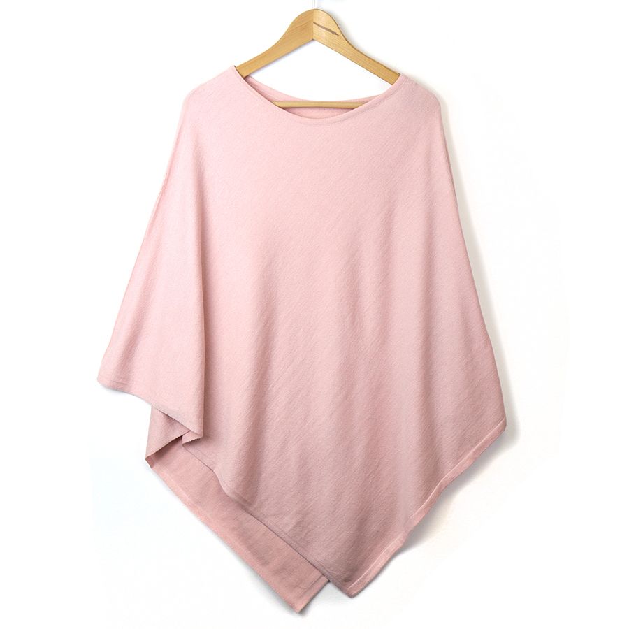 Pale Pink fine knitted Poncho