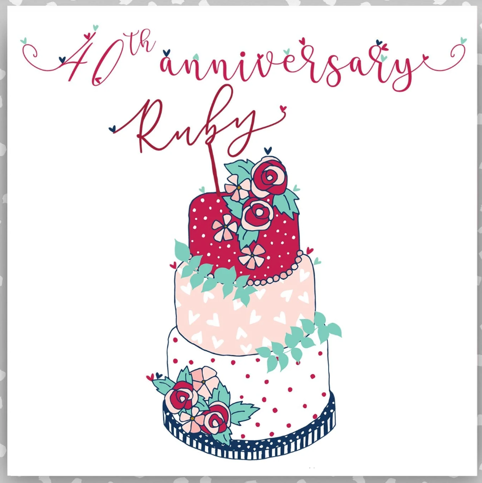 40th Anniversary Card (Ruby)