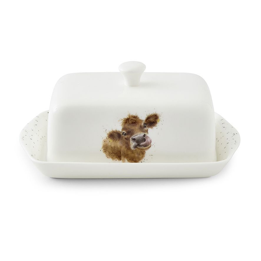 "Mooo Cow" Covered Butter Dish