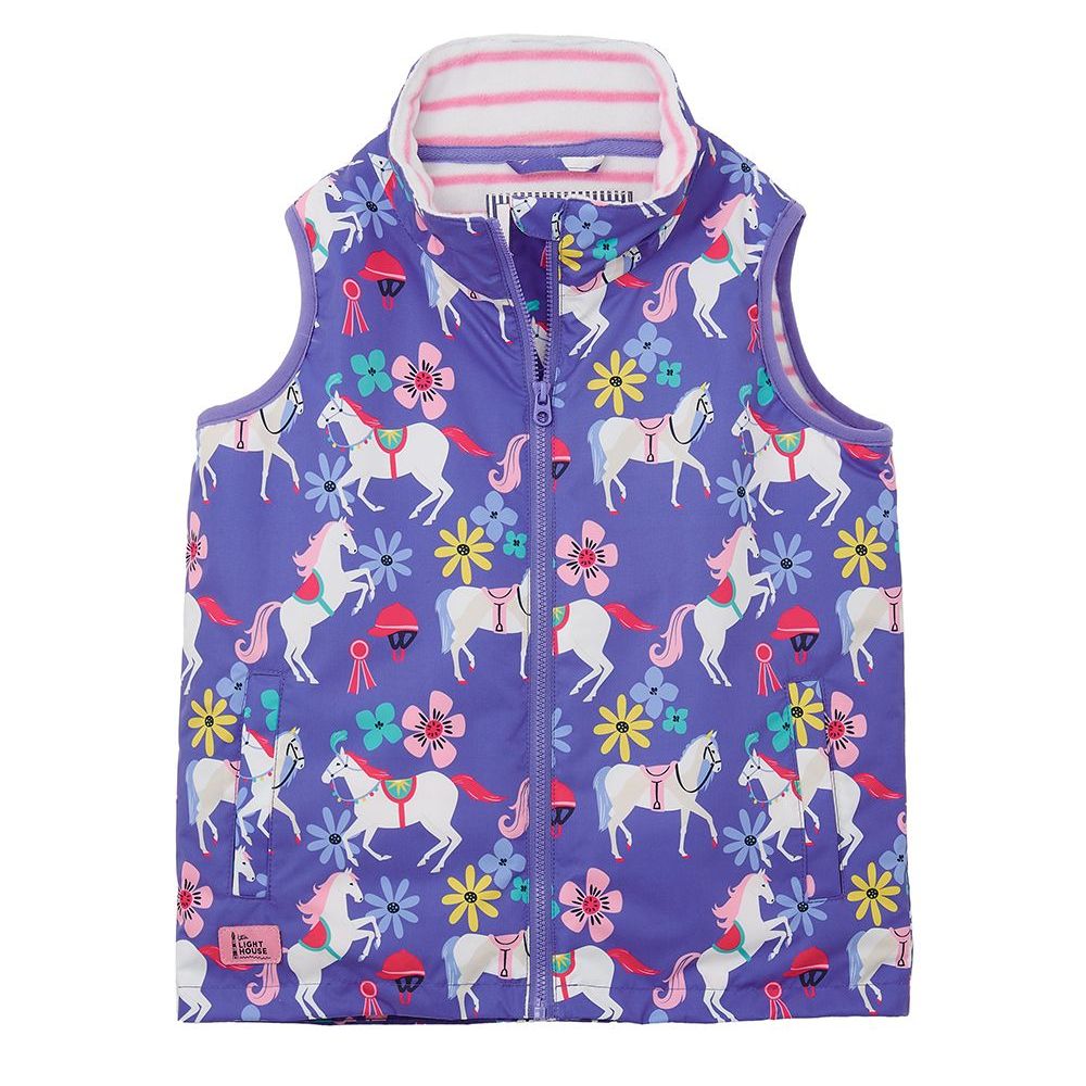 Alex Girls' Gilet- Horse Print- Age