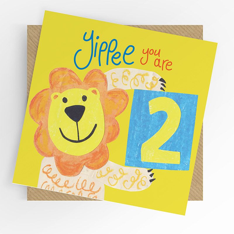 2nd Birthday Card- Lion