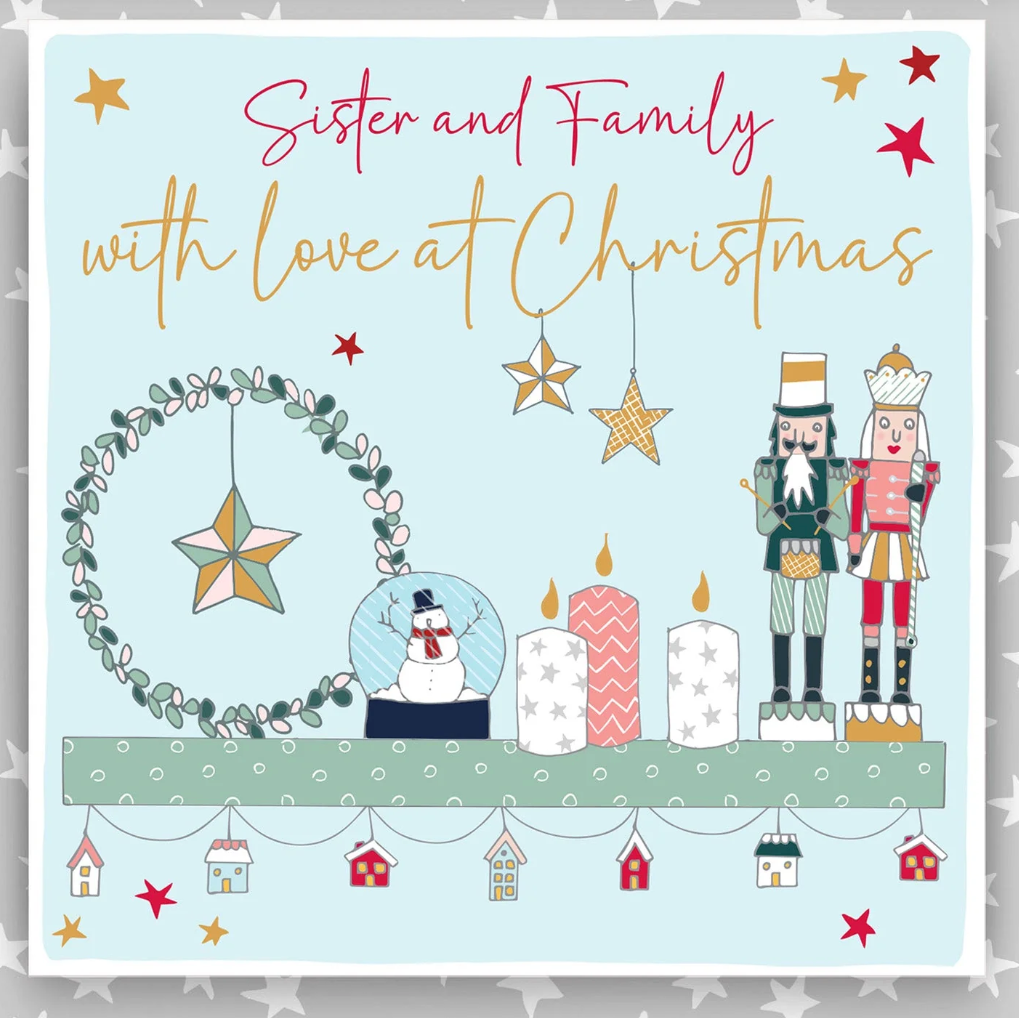 Sister and Family Christmas Card