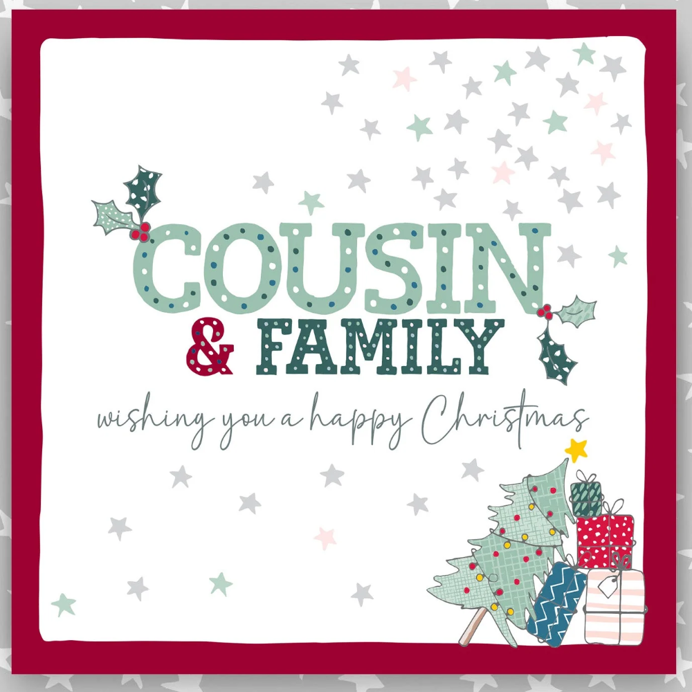 Cousin and Family Christmas Card