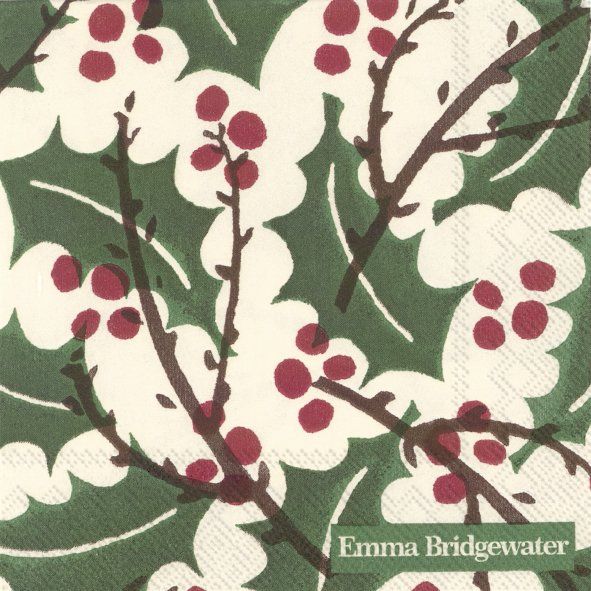Holly and Berry Cocktail Napkins- Emma B