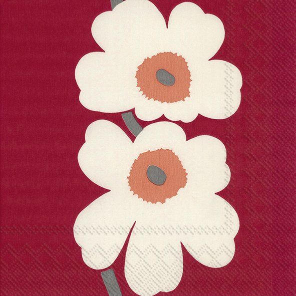 Unikko 60th Ann. Red Floral Napkins
