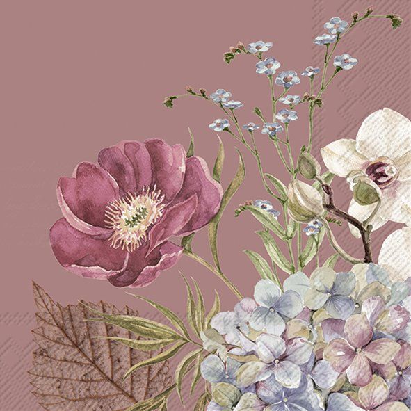 Belles Fleurs Old Rose Napkins
