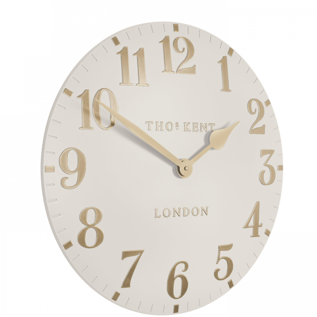 20" Arabic Oatmeal Large Wall Clock